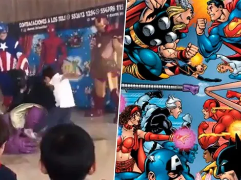 Un niño vence a Thanos en un épico crossover entre Marvel y DC que se hizo viral