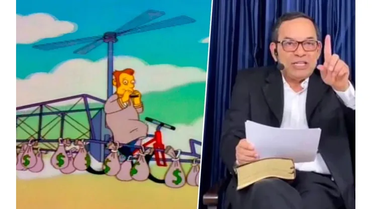 La última predicción de Los Simpson: un pastor escapó con el dinero de sus creyentes.