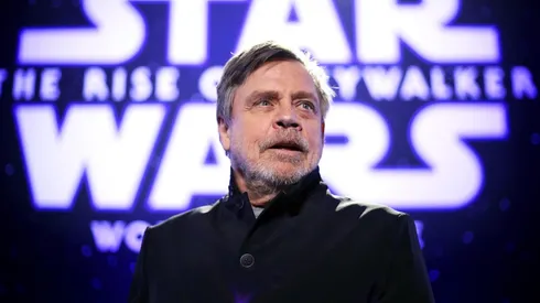 Mark Hamill en un evento de Star Wars: The Rise of Skywalker