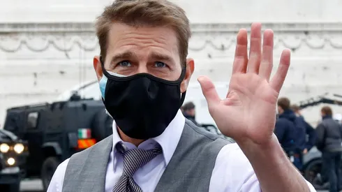 Tom Cruise en el rodaje de Mision Imposible