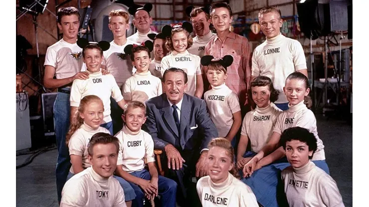 Fotografia de Walt Disney en El Club de Mickey Mouse en 1955