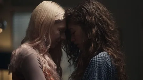 Hunter Schaffer y Zendaya en Euphoria