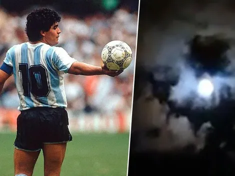 ¡Increíble! El video viral de la silueta de Diego Maradona en el cielo