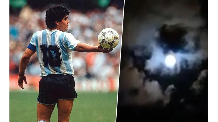 ¡Increíble! El video viral de la silueta de Diego Maradona en el cielo.