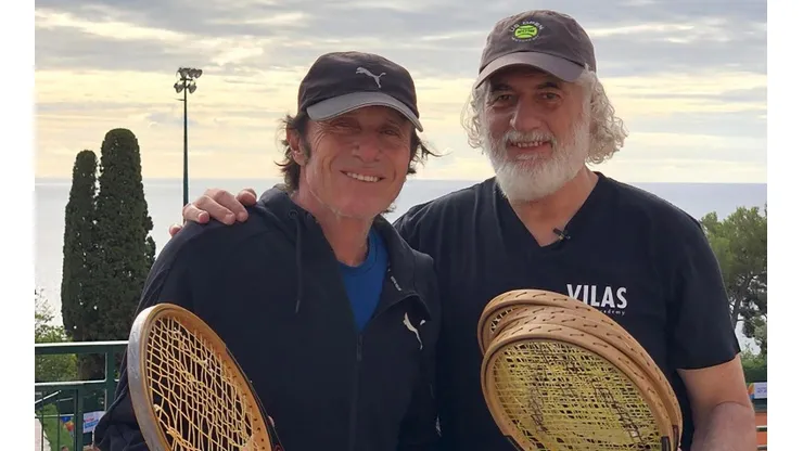 Guillermo Vilas junto a Eduardo Puppo