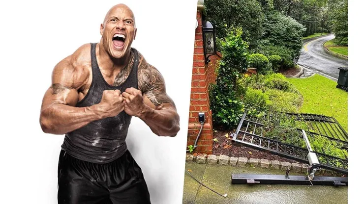 Dwayne 'The Rock' Johnson arrancó la reja de su casa con sus manos: el motivo