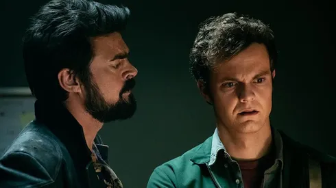 Jack Quaid y Karl Urban en The Boys