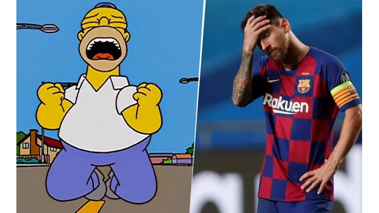 Los Simpsons lloran la salida de Messi del Barcelona: el video que se hizo viral