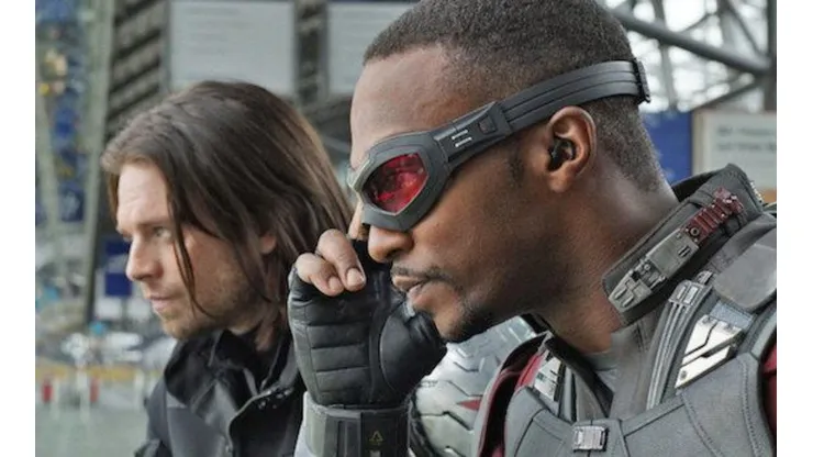 Anthony Mackie y Sebastian Stan en Avengers