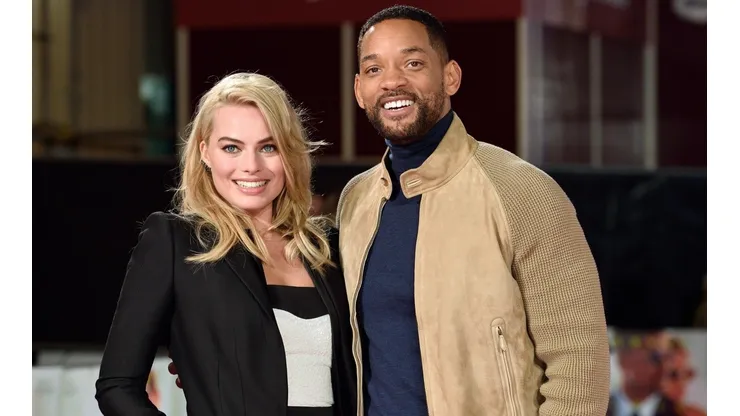 Margot Robbie y Will Smith en la premiere de Focus