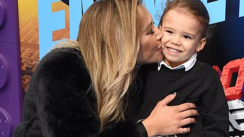 Naya Rivera y su hijo Josely en la premiere de Lego Movie en 2019