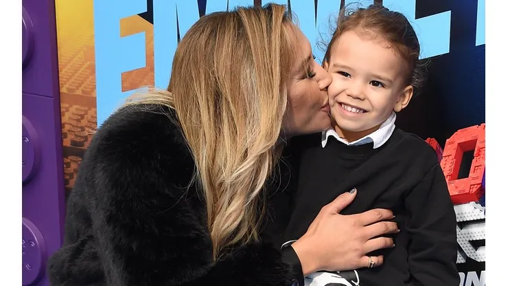 Naya Rivera y su hijo Josely en la premiere de Lego Movie en 2019