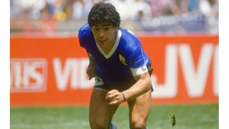 Maradona enfrentando a Inglaterra en México 1986.