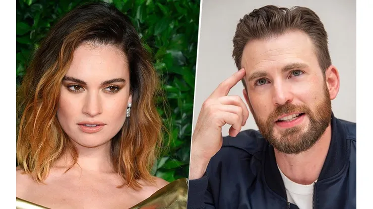 Las imágenes que prueban el encuentro entre Lily James y Chris Evans en un hotel de Londres