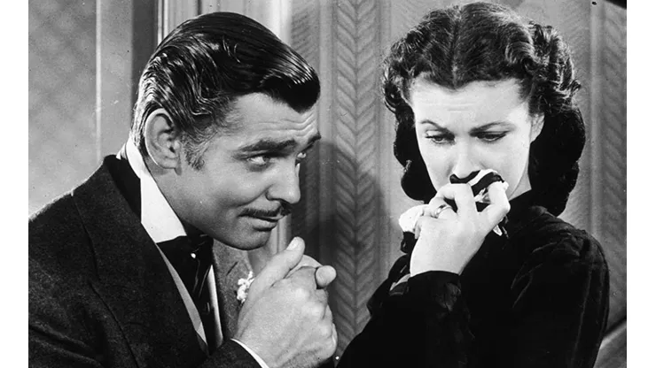 Clark Gable y Vivien Leigh en Gone with the Wind