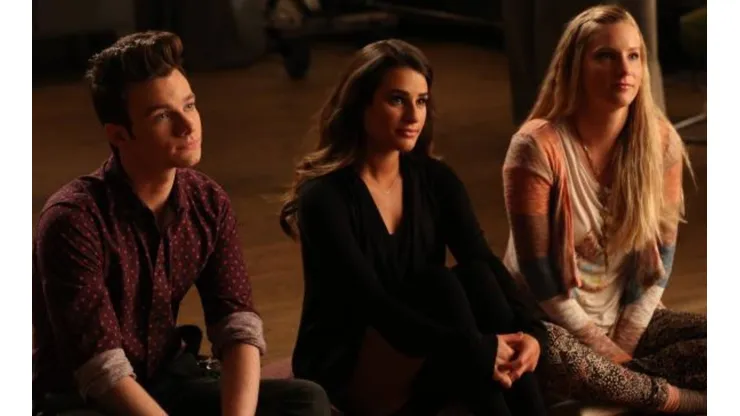 Hearth Morris y Lea Michele en Glee
