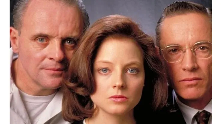 Anthony Hopkins, Jodie Foster y Scott Glenn en Silence of the Lambs