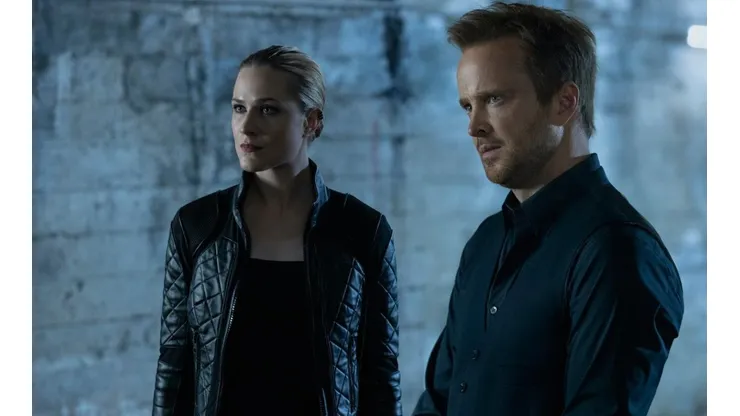 Evan RAchel Wood y Aaron Paul en Westworld