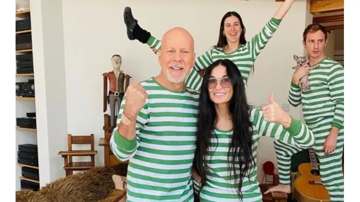 Demi Moore junto a Bruce Willis