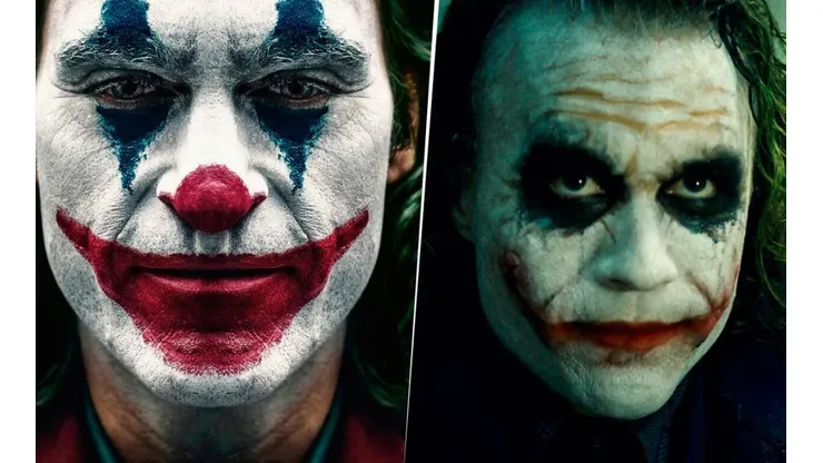 Joaquin Phoenix y Heath Ledger como el Joker