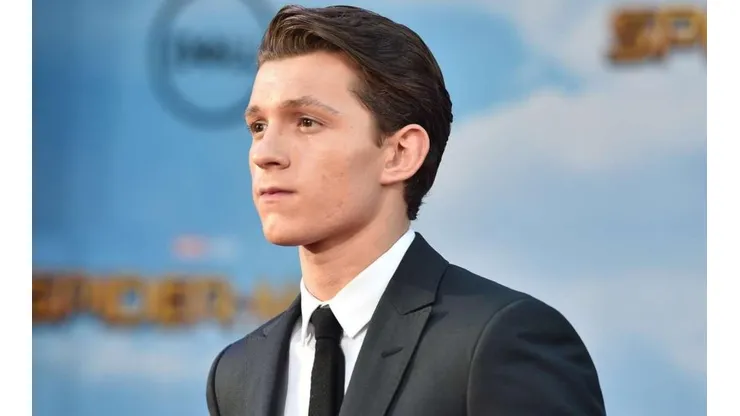Tom Holland en un evento de Spider Man