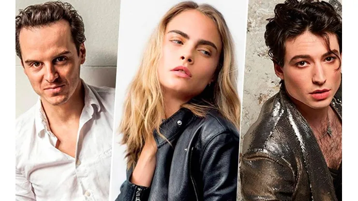Andrew Scott, Cara Delevingne y Ezra Miller