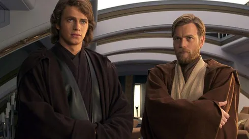 Ewan McGregor y Hayden Christensen en Star Wars 3