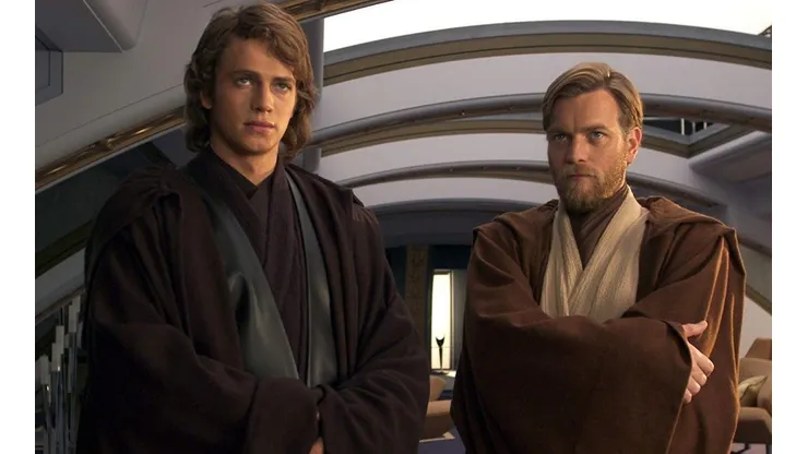 Ewan McGregor y Hayden Christensen en Star Wars 3