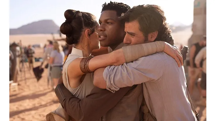 Daisy Ridley, Oscar Isaac y John Boyega en "The Rise of Skywalker"