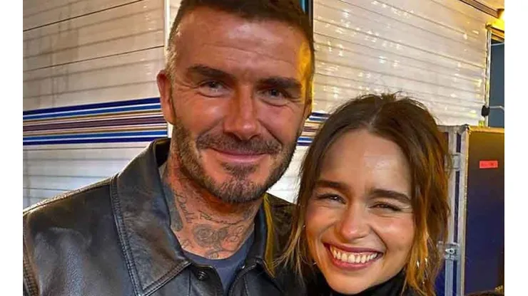 David Beckham y Emilia Clarke
