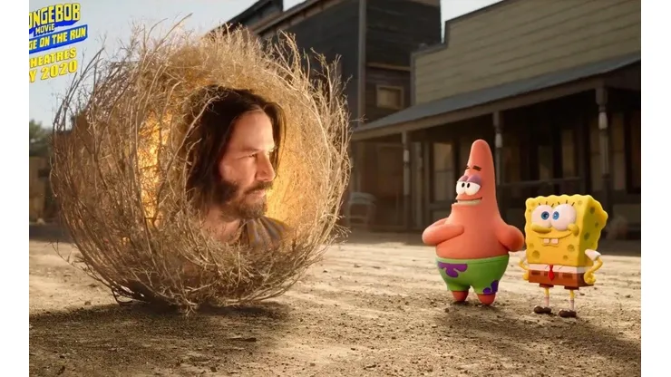 Keanu Reeves en la película de Bob Esponja