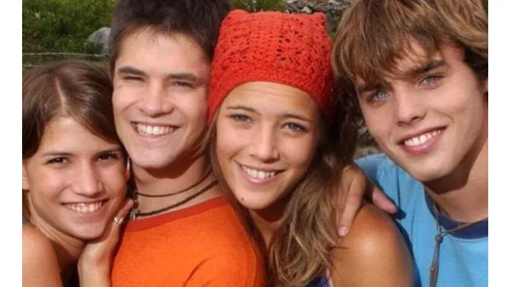 Camila Bordonaba, Felipe Colombo, Luisana Lopilato y Benjamin Rojas en Rebelde Way