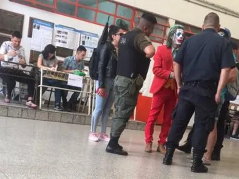 Video: un hombre en Argentina fue a votar vestido como el Joker