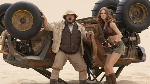 Jack Black y Karen Gillan en Jumanji: Next Level