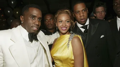 Sean "P. Diddy" Combs, Beyonce y Jay-Z en junio del 2004 en Nueva York.