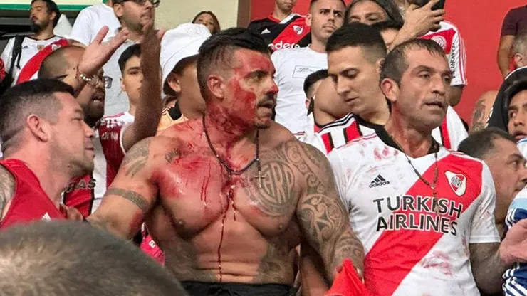Así quedó uno de los barras de River.