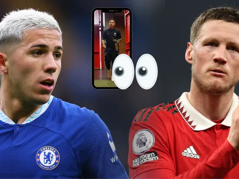 El PICANTE detalle de Enzo Fernández contra el "Bobo" Weghorst antes de cruzarse por Premier League