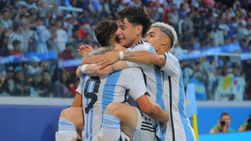 El festejo de los jugadores argentinos en Santiago del Estero.