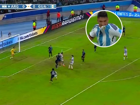VIDEO | Con un soberbio cabezazo, Alejo Veliz abrió la cuenta de Argentina ante Guatemala
