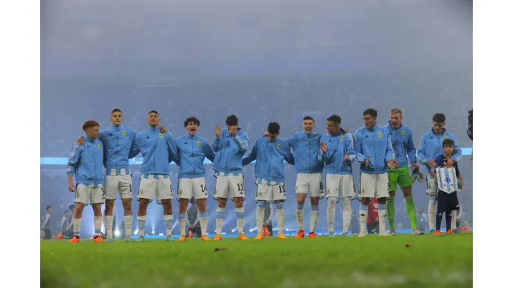 La formación de Argentina frente a Guatemala.