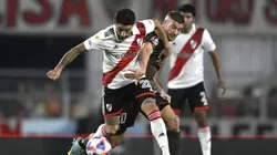 Milton Casco en acción contra Platense.