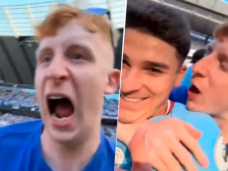 "Te amo Álvarez": el hincha del City que se recorrió toda la cancha para besar a Julián