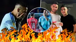 ESTO se dijeron Benedetto y Santiago Montiel en el medio del partido