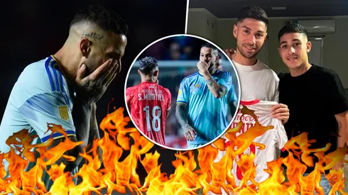 ESTO se dijeron Benedetto y Santiago Montiel en el medio del partido