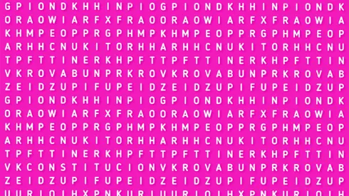 Solo para SUPERDOTADOS: encuentra la palabra CONSTITUCIÓN en 24 segundos