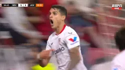 El festejo alocado de Erik Lamela.