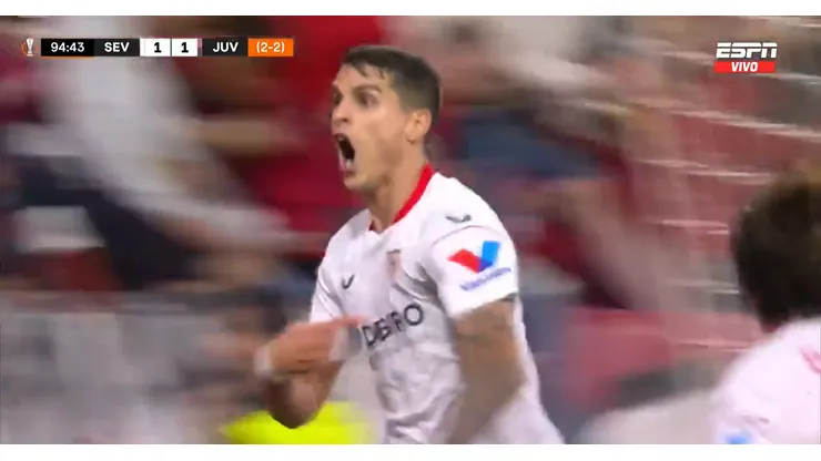 El festejo alocado de Erik Lamela.
