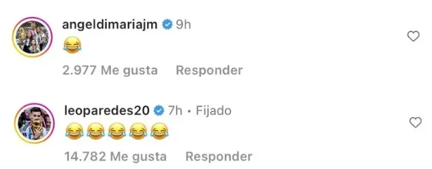 Las burlas de Paredes y Di María en la publicación de Diario Olé