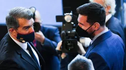 Joan Laporta junto a Lionel Messi