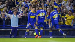El festejo de los jugadores de Boca.